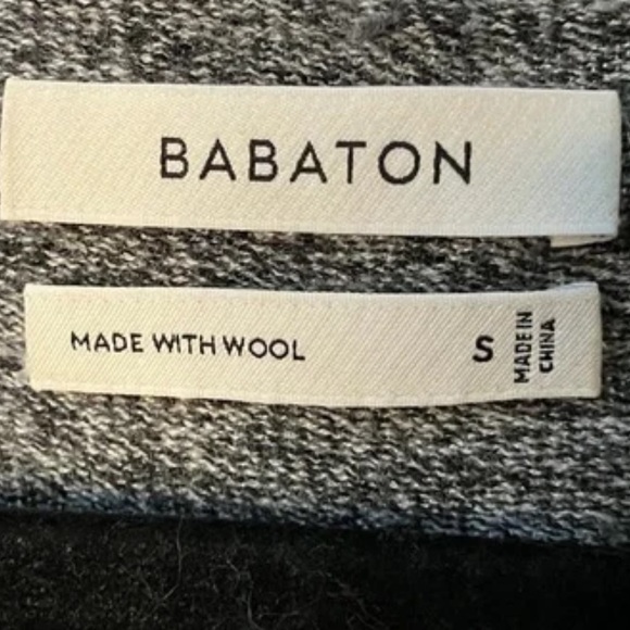 Aritzia BABATON Erin Wool Linen Blend V-Neck Grey Sweater Size S - Picture 8 of 8